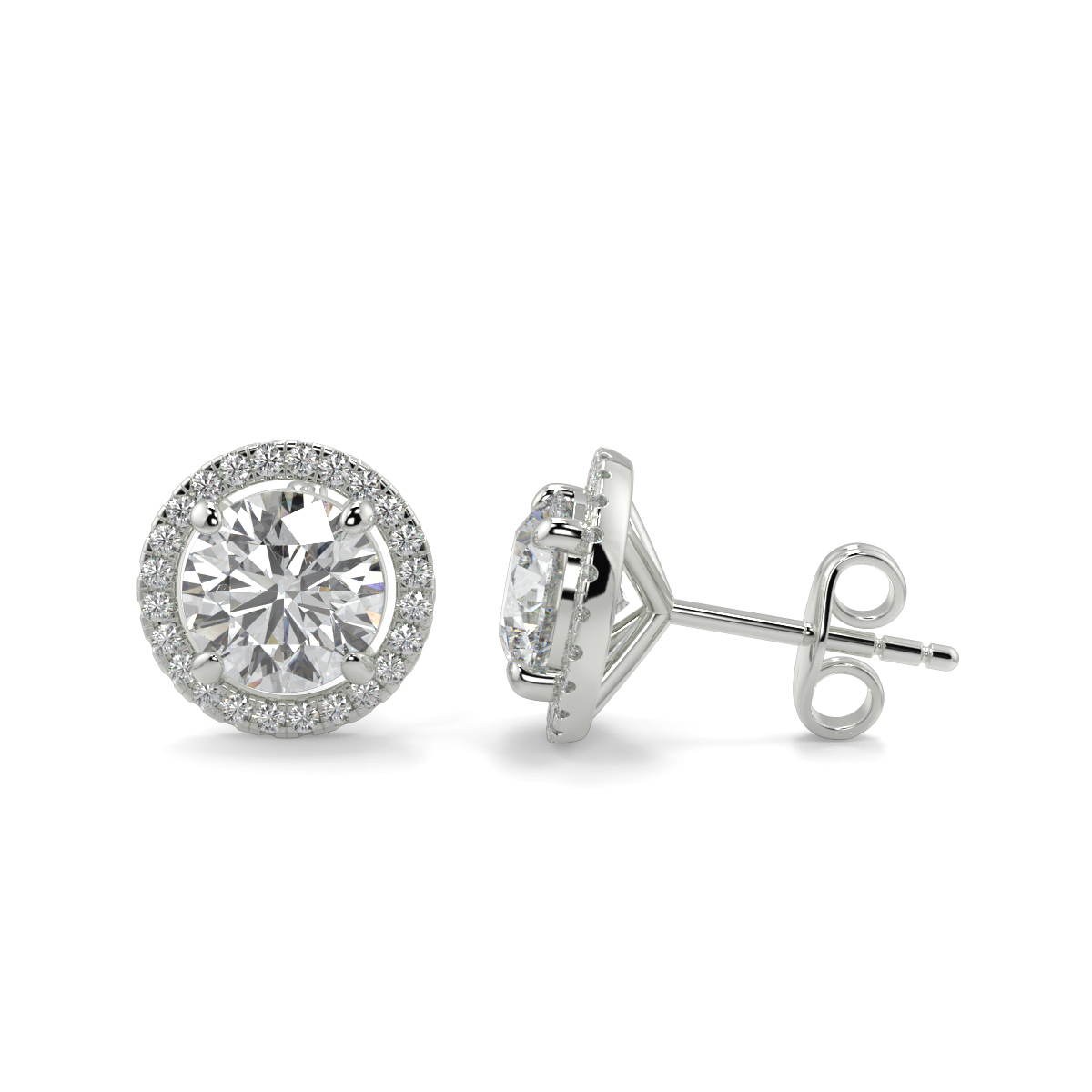 Halo Diamond Earrings