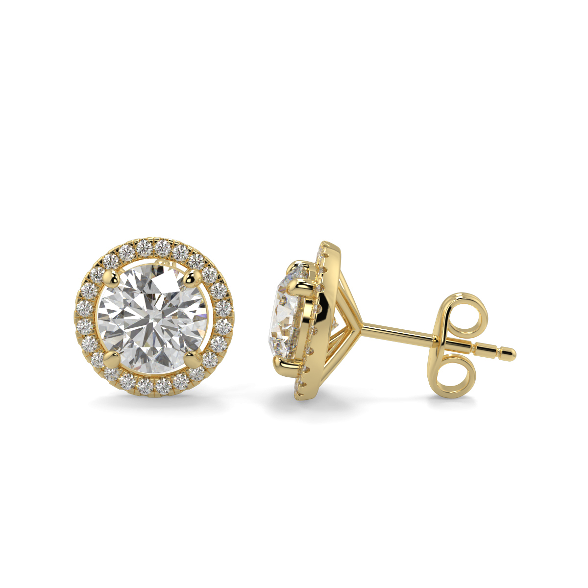 Halo Diamond Earrings