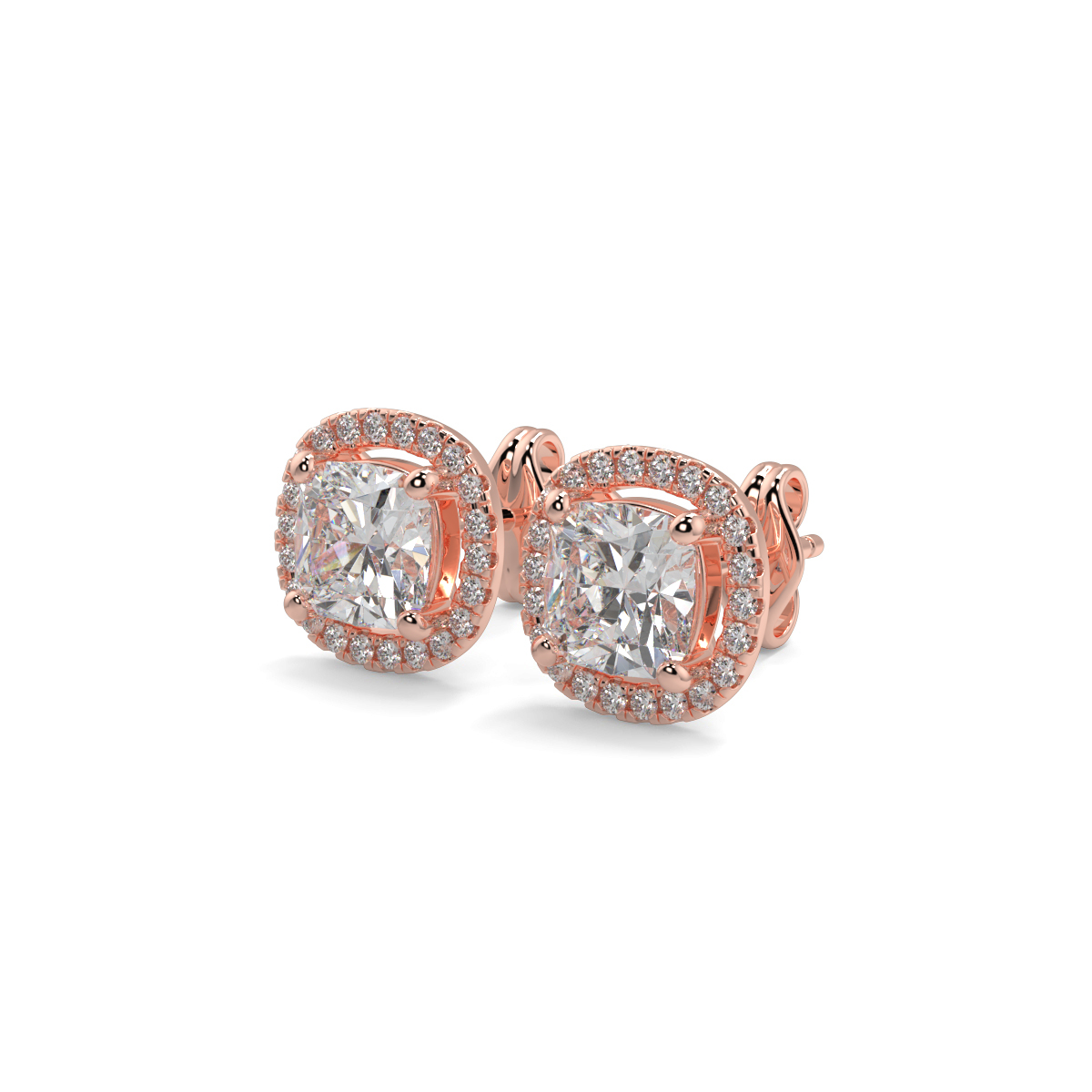 Halo Diamond Earrings