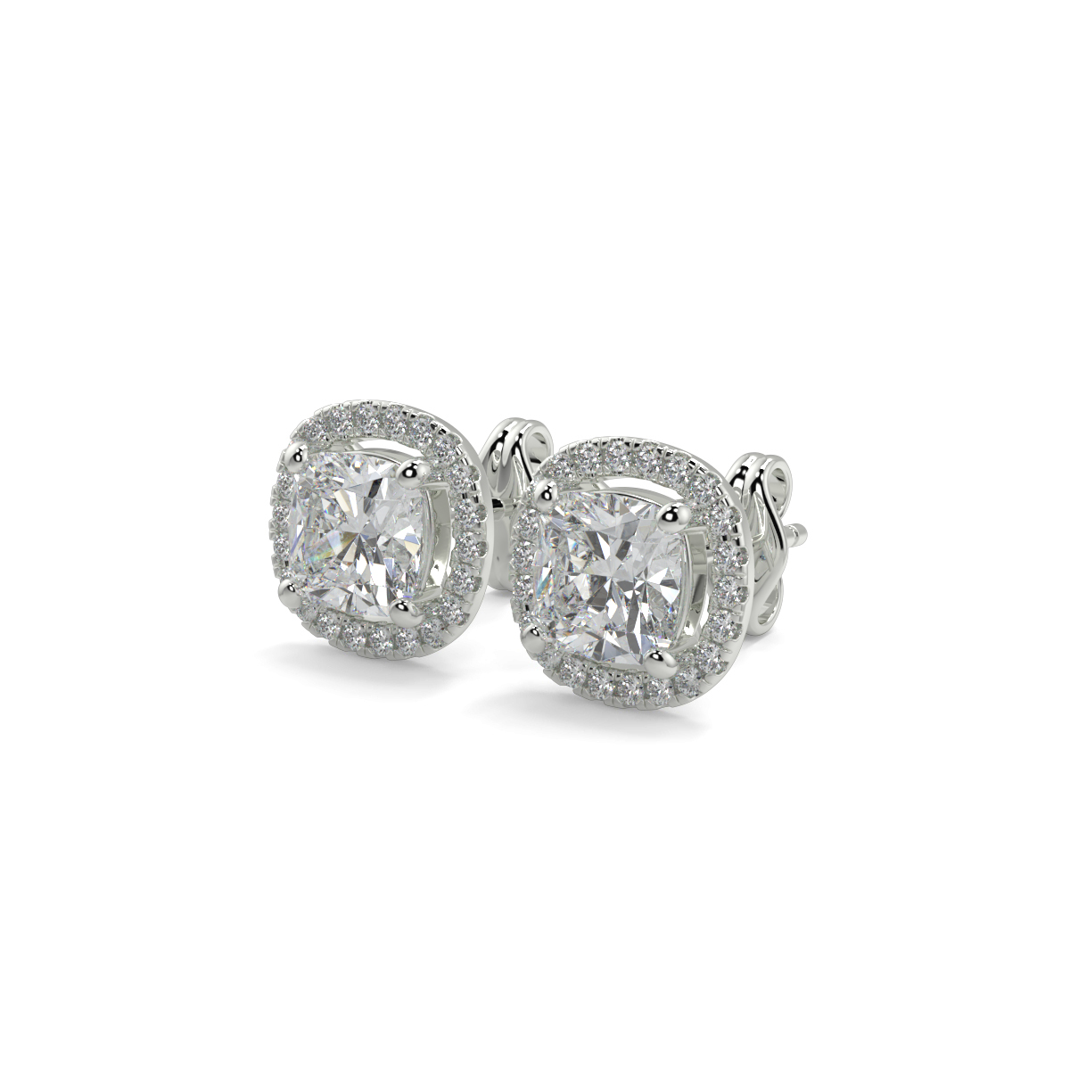 Halo Diamond Earrings