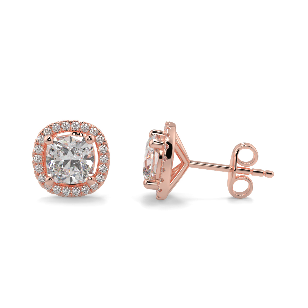 Halo Diamond Earrings