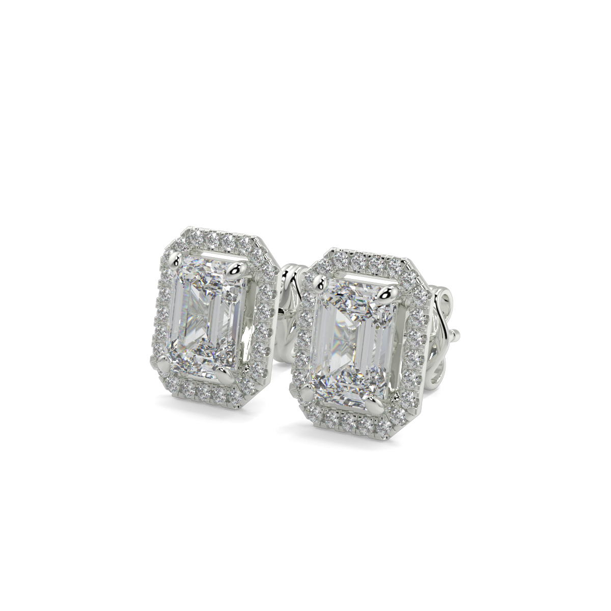 Halo Diamond Earrings