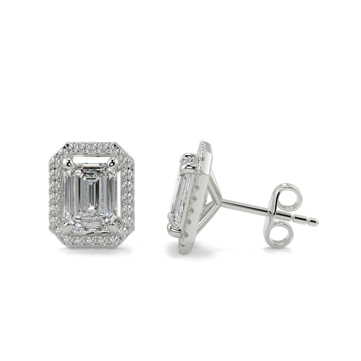 Halo Diamond Earrings