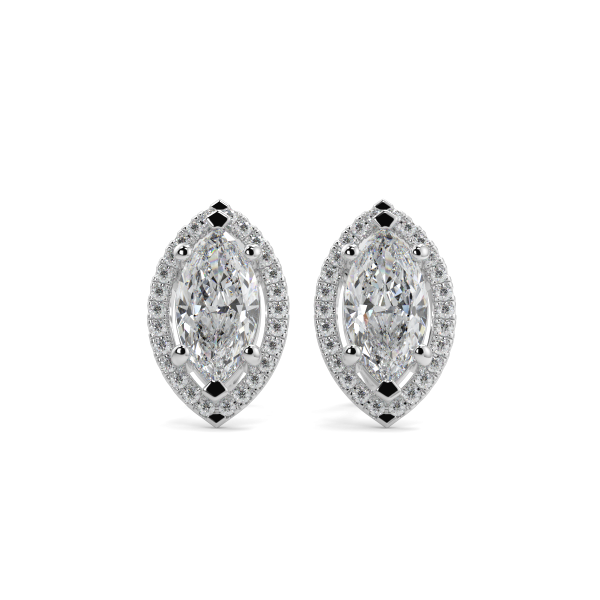 Halo Diamond Earrings