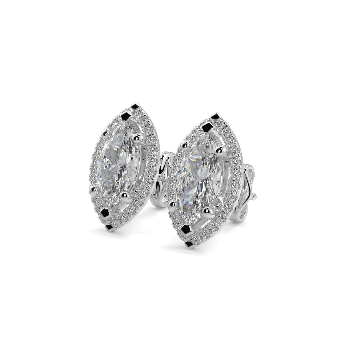 Halo Diamond Earrings