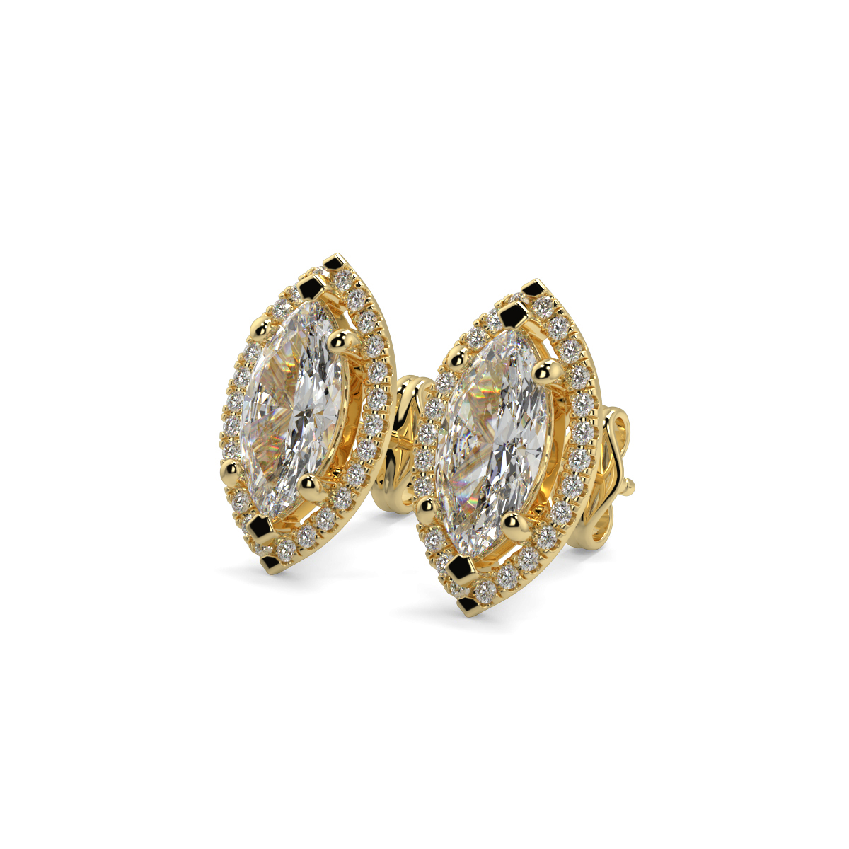 Halo Diamond Earrings