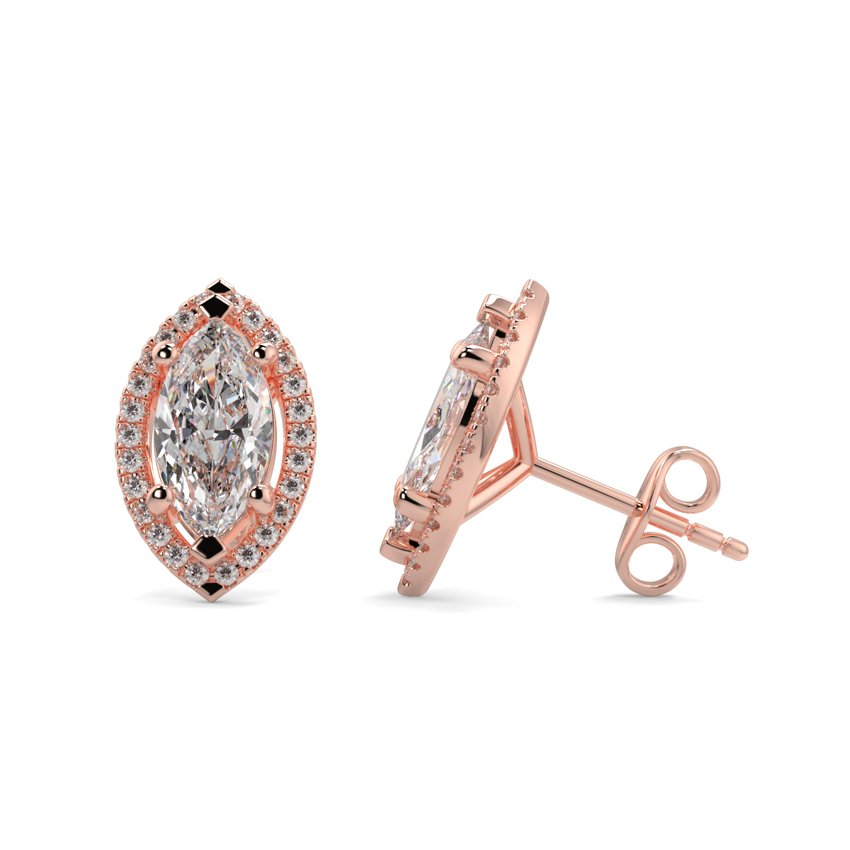 Halo Diamond Earrings
