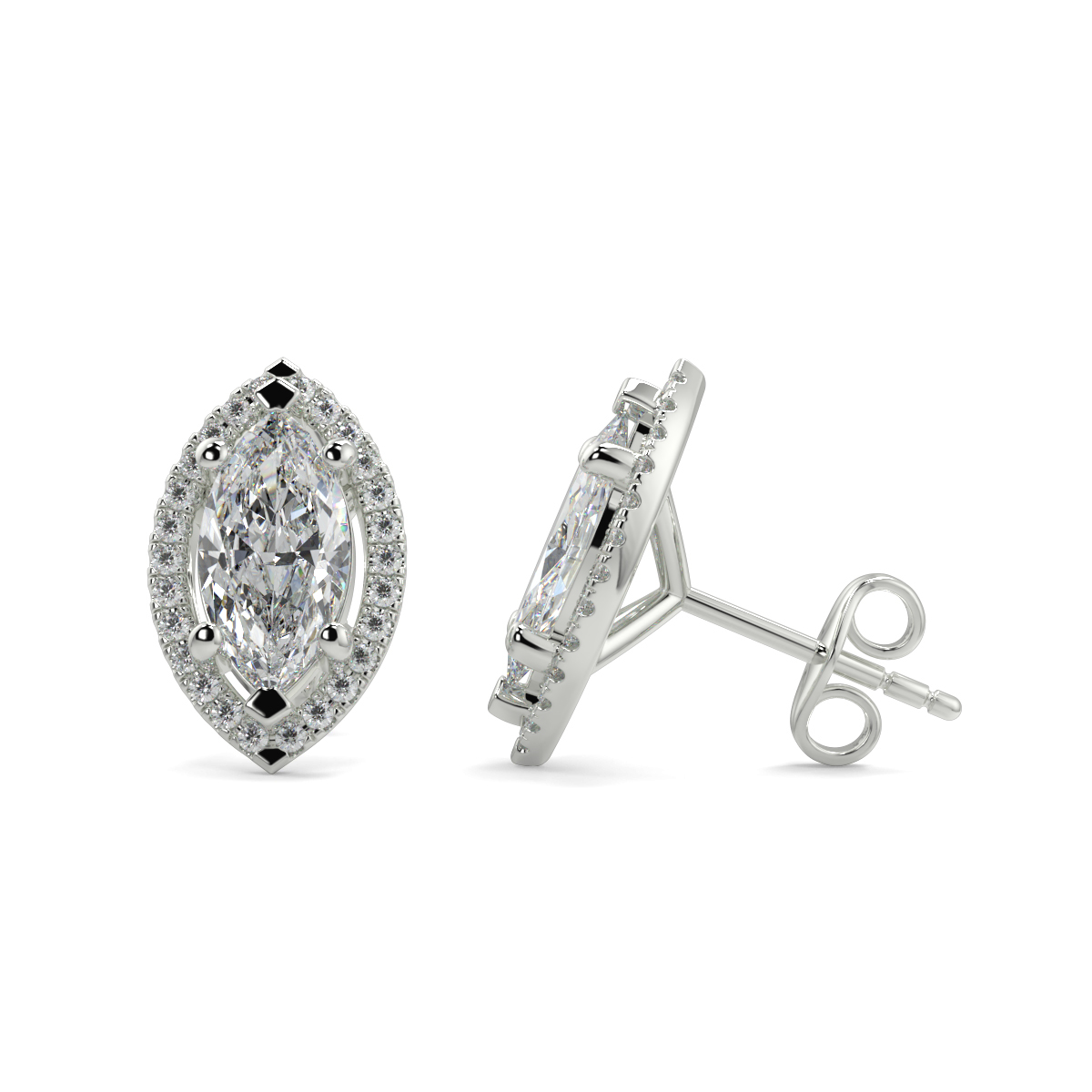 Halo Diamond Earrings