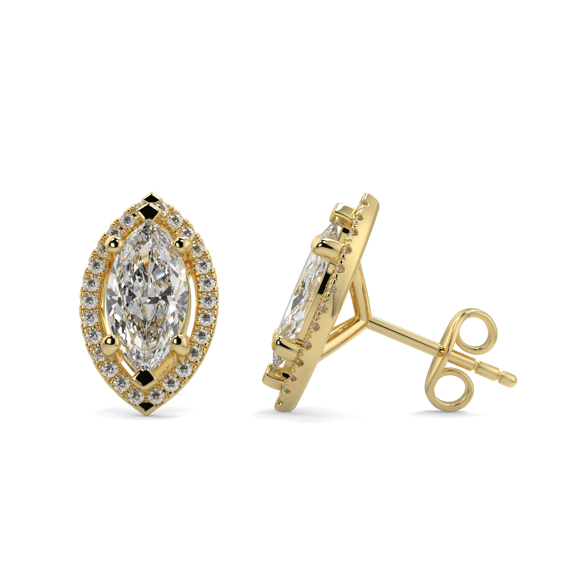 Halo Diamond Earrings