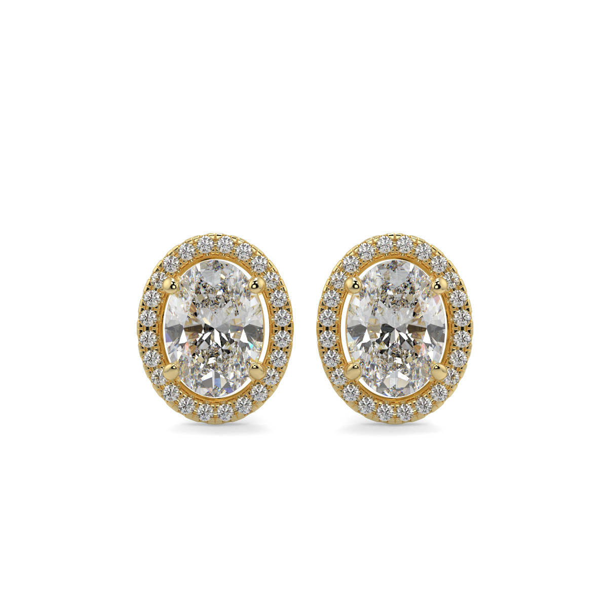 Halo Diamond Earrings
