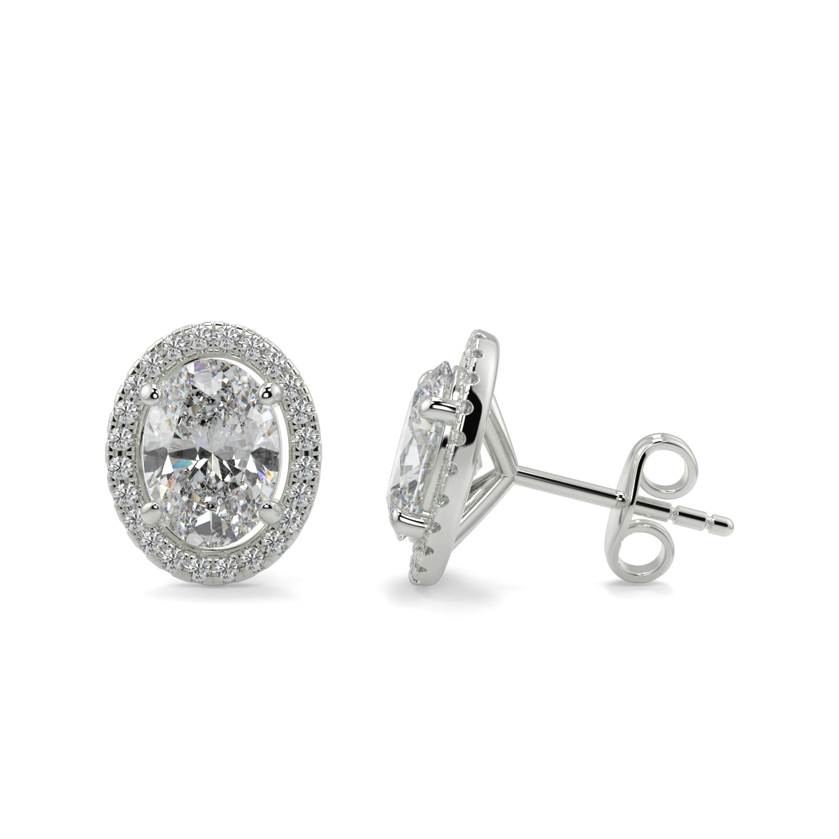 Halo Diamond Earrings