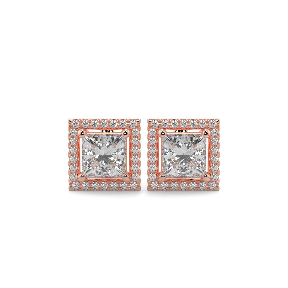 Halo Diamond Earrings