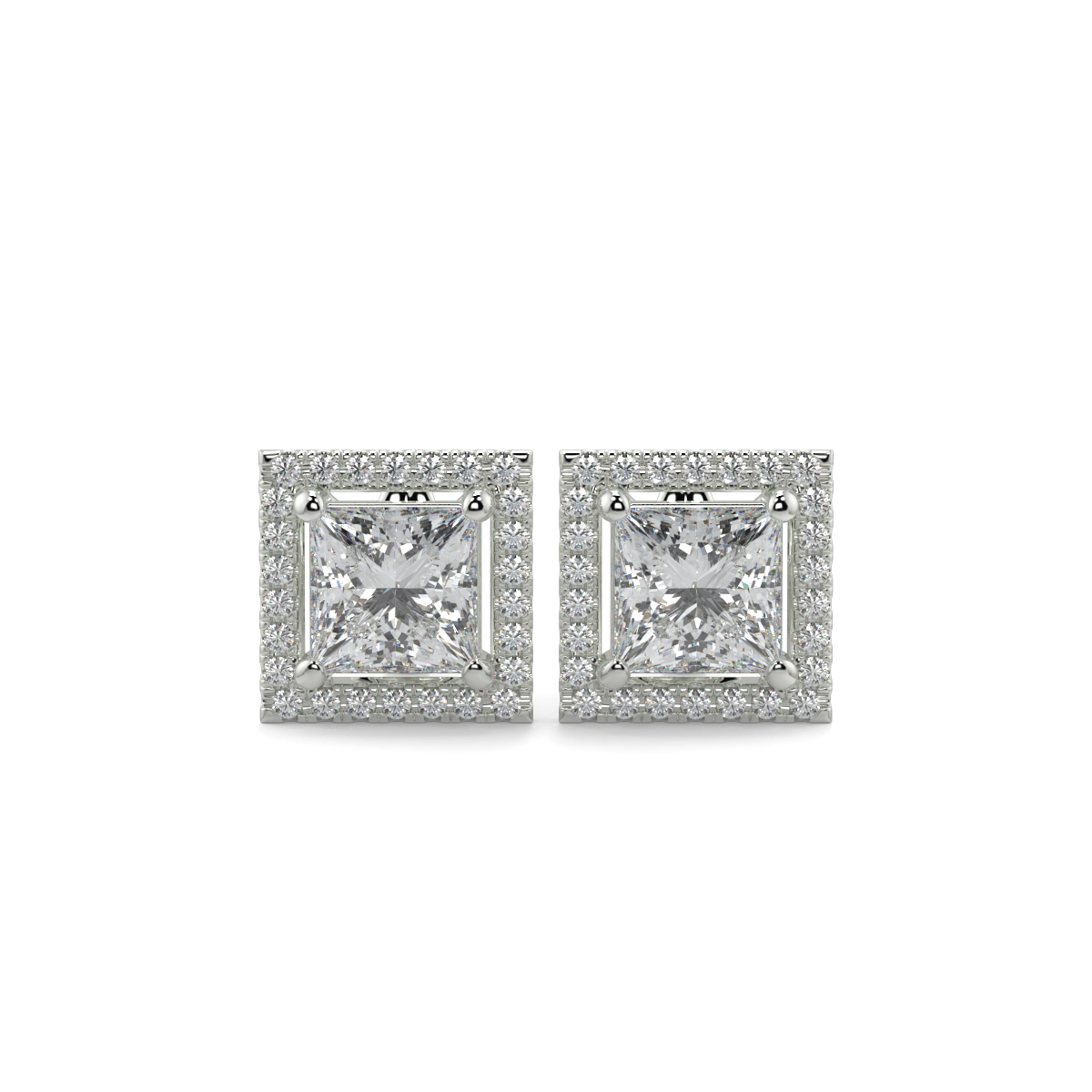 Halo Diamond Earrings