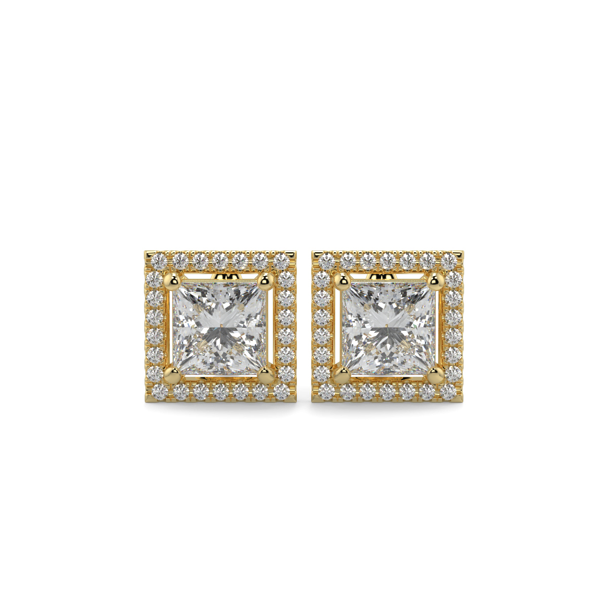 Halo Diamond Earrings