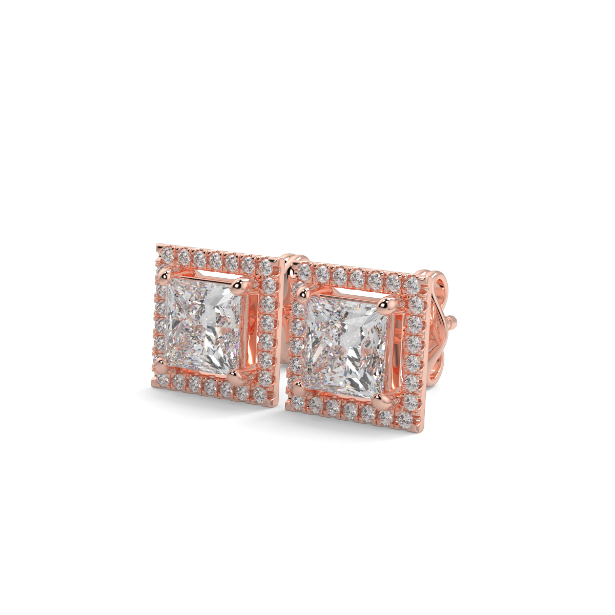Halo Diamond Earrings