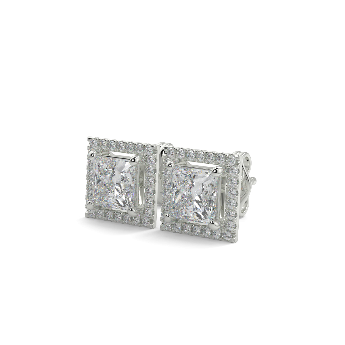 Halo Diamond Earrings