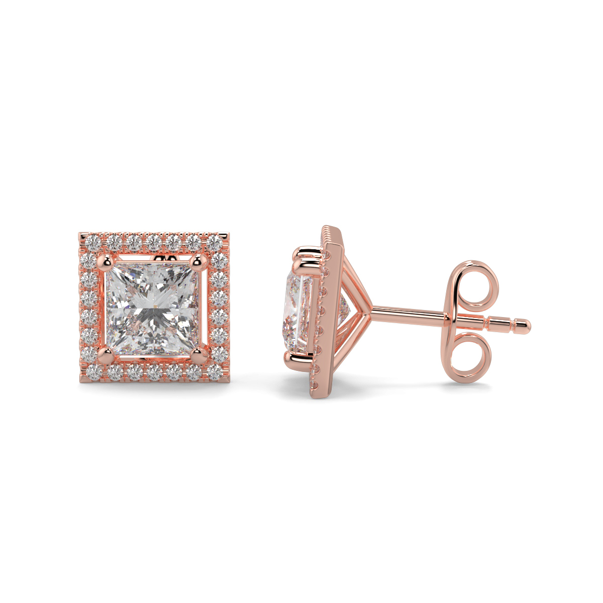 Halo Diamond Earrings