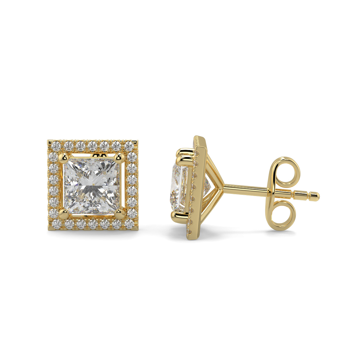 Halo Diamond Earrings
