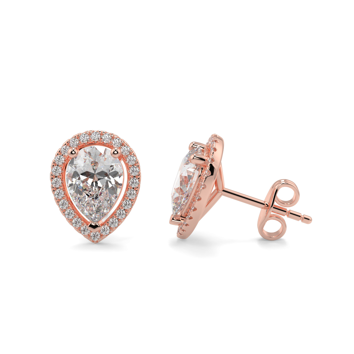 Halo Diamond Earrings