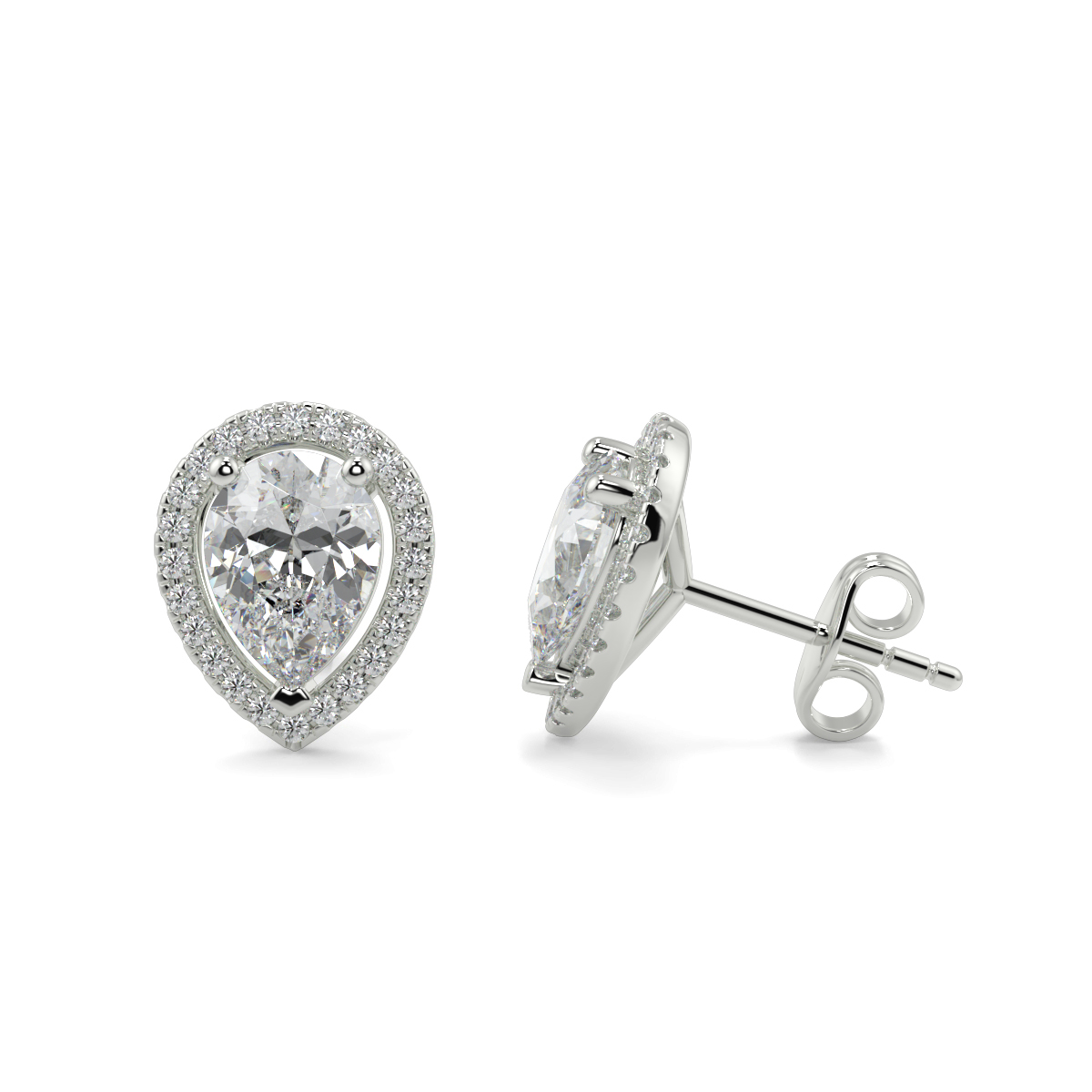 Halo Diamond Earrings