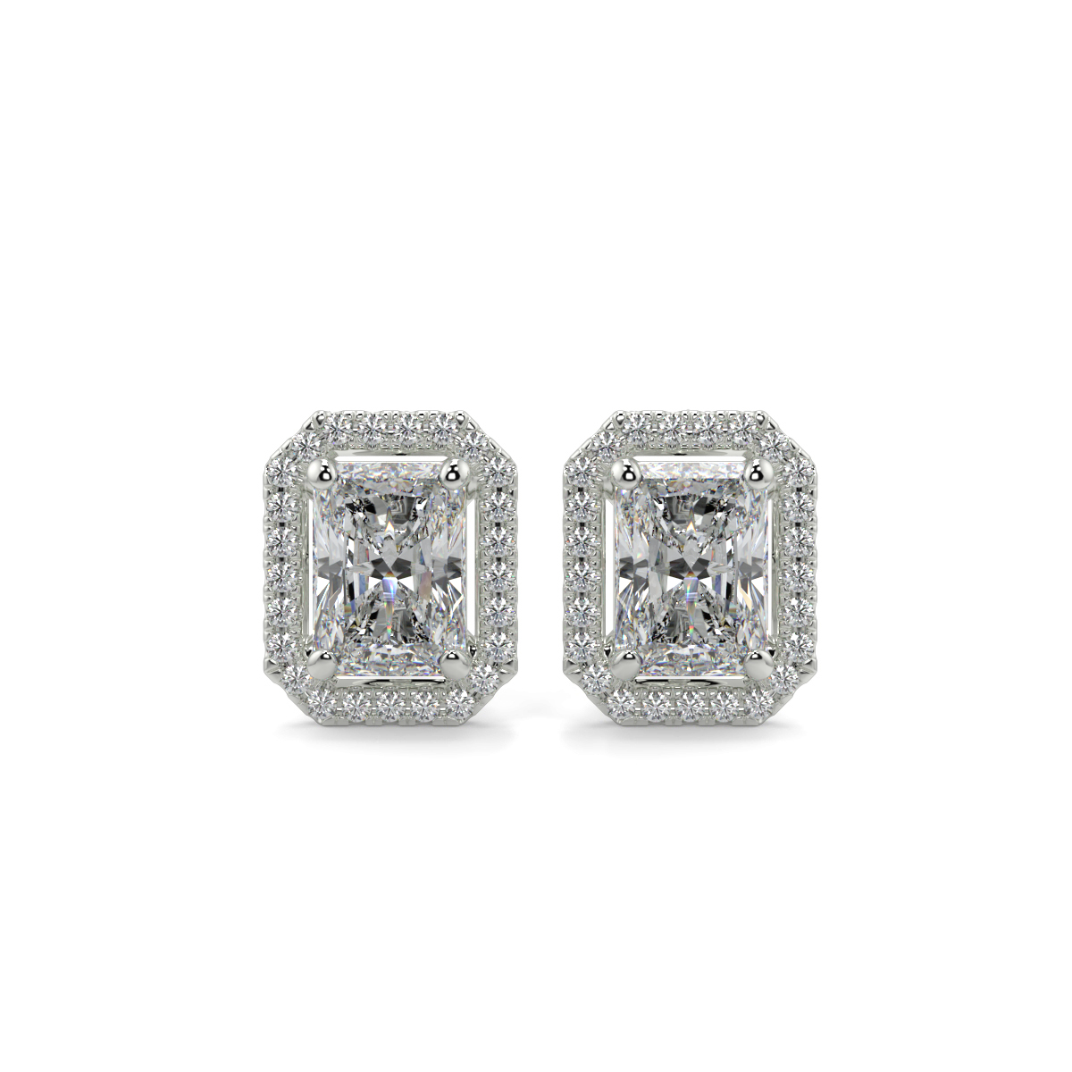 Halo Diamond Earrings