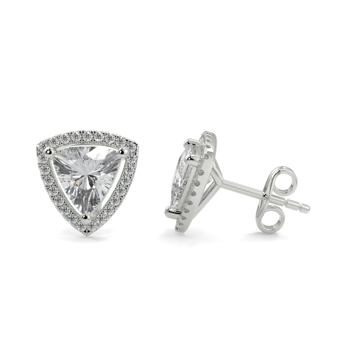 Halo Diamond Earrings