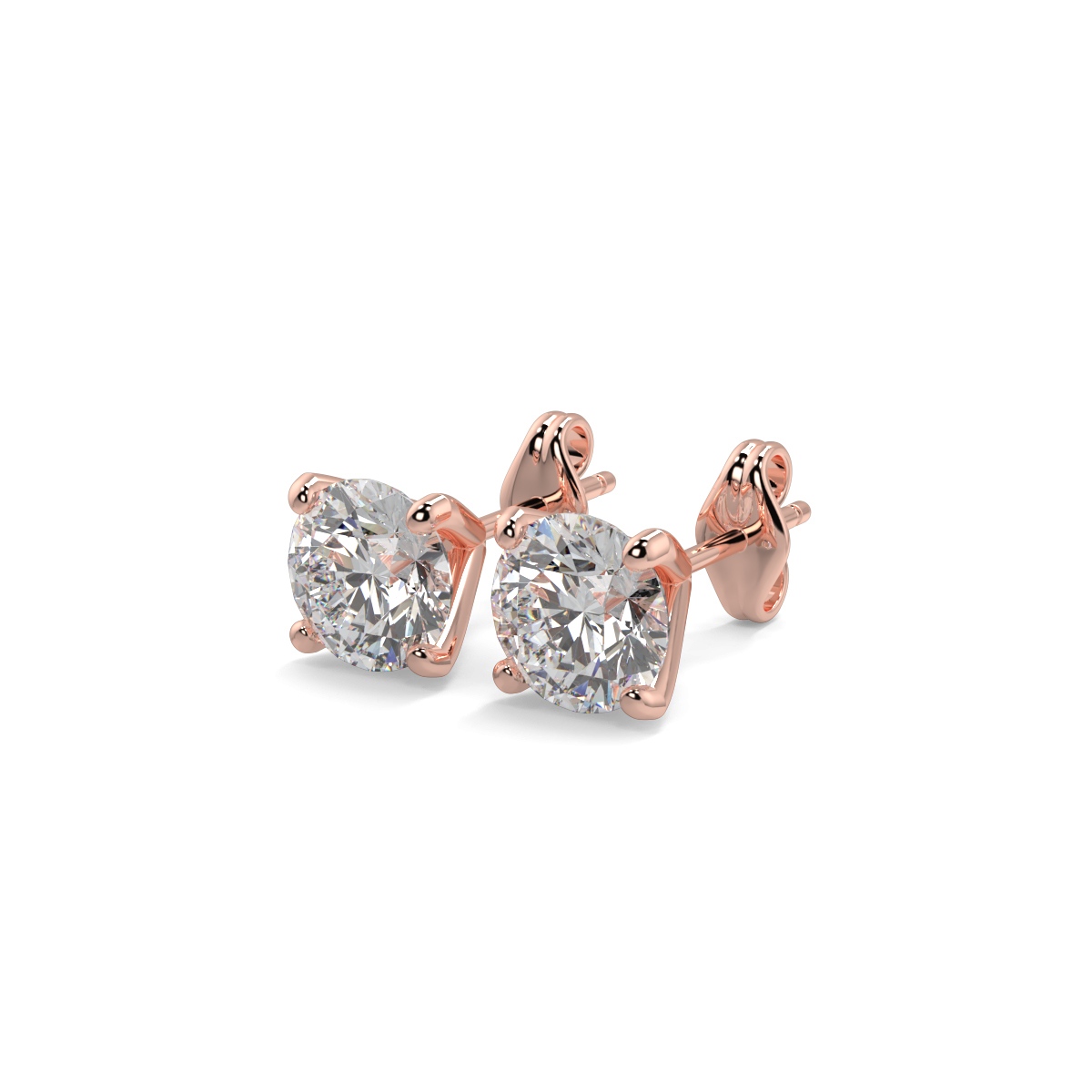 Solitaire Diamond Earrings