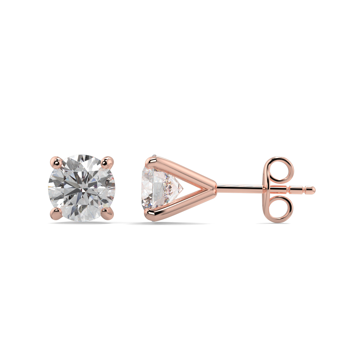 Solitaire Diamond Earrings