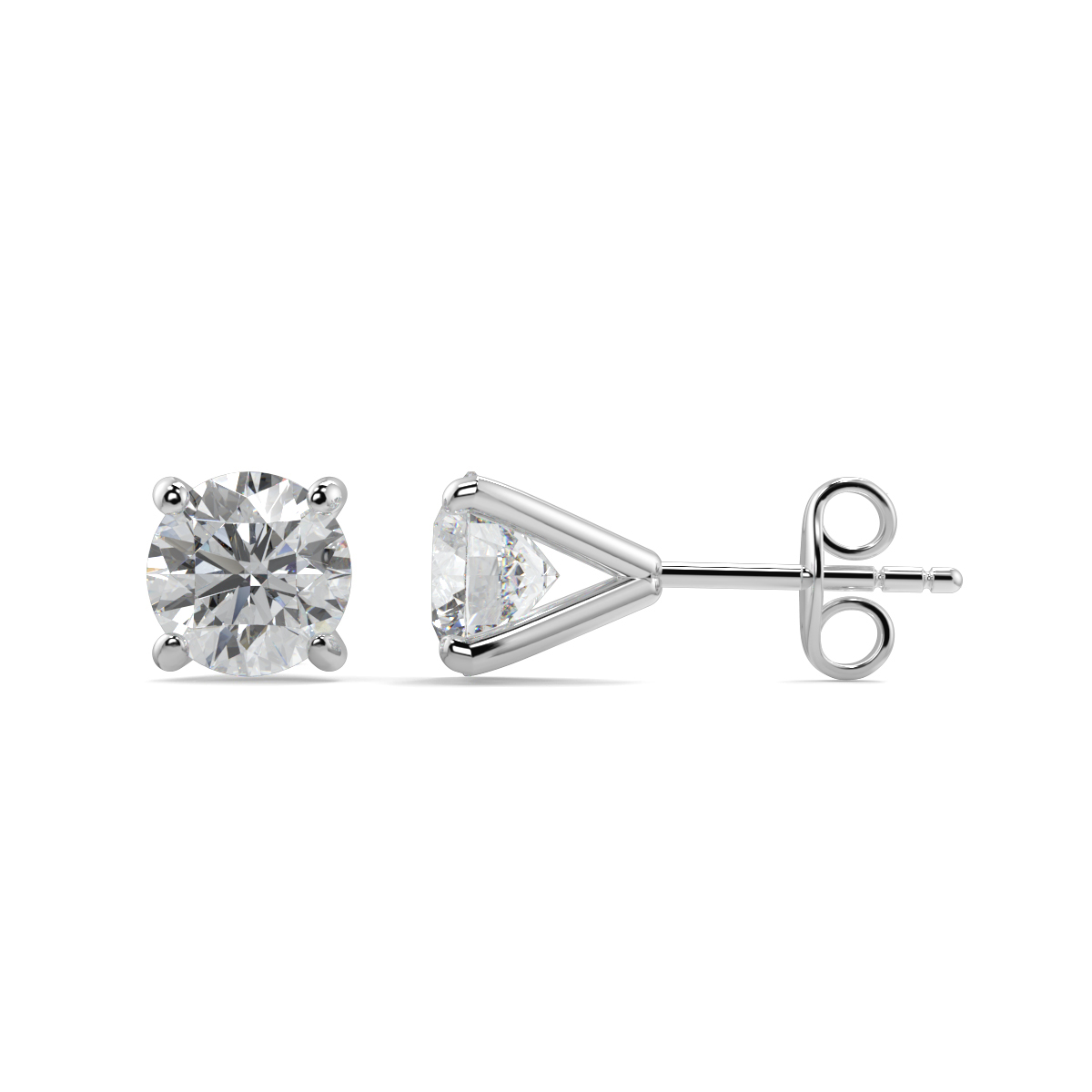Solitaire Diamond Earrings