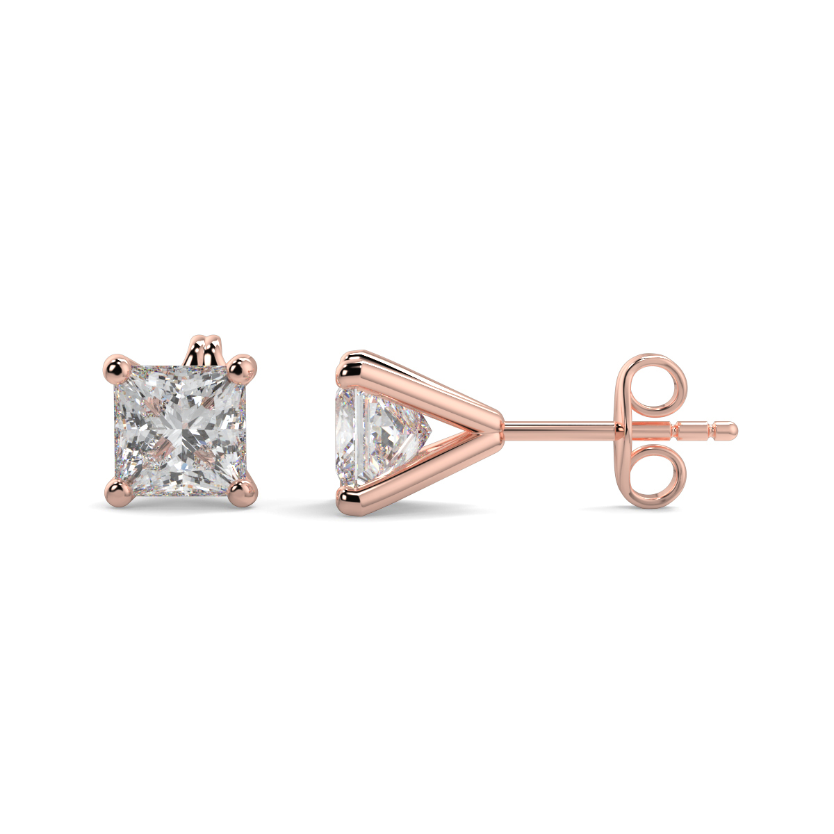 Solitaire Diamond Earrings