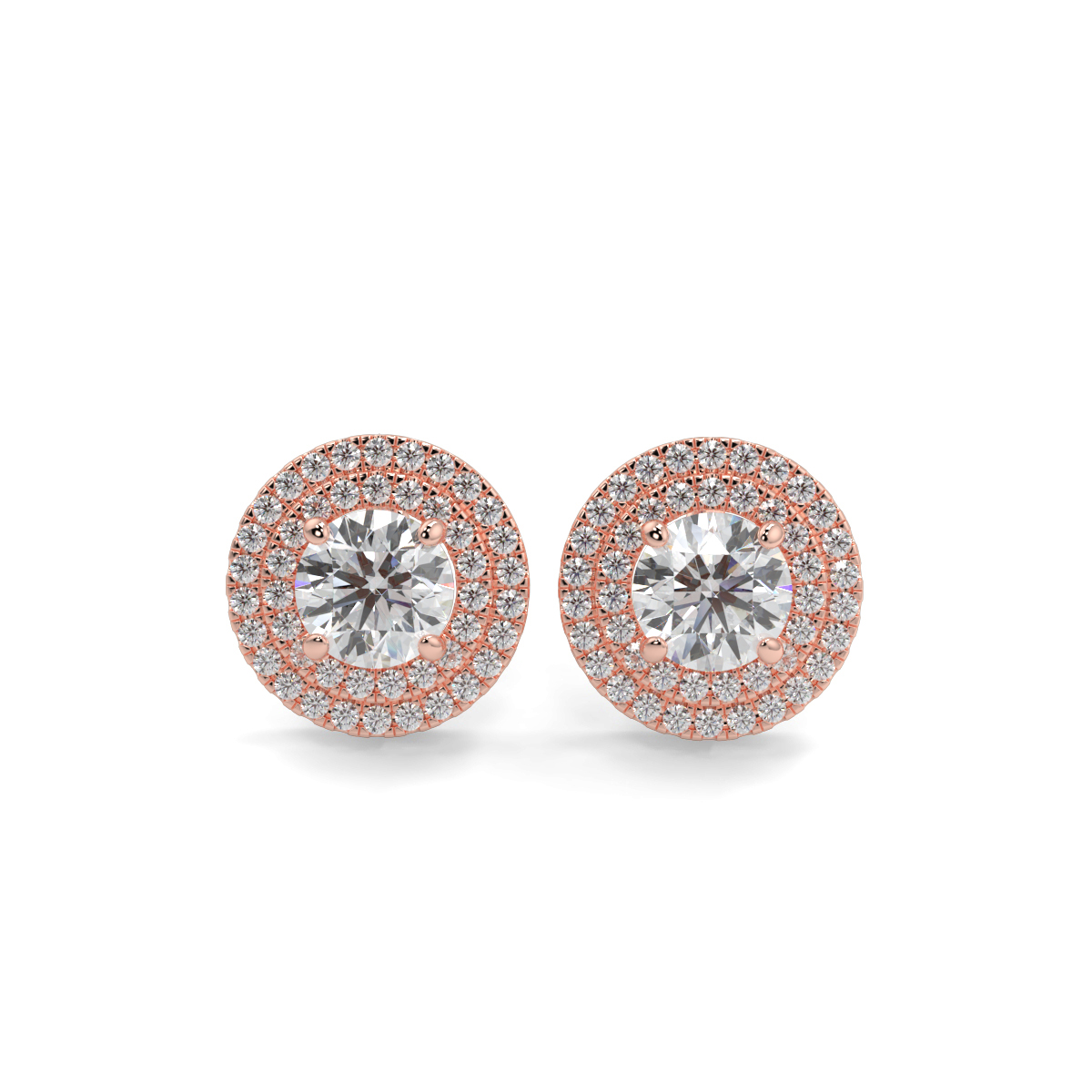 Halo Diamond Earrings