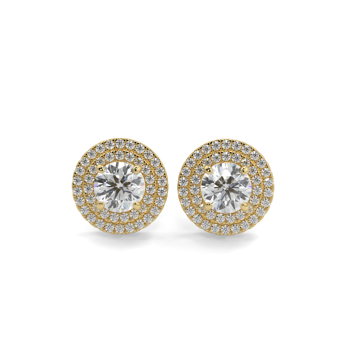 Halo Diamond Earrings