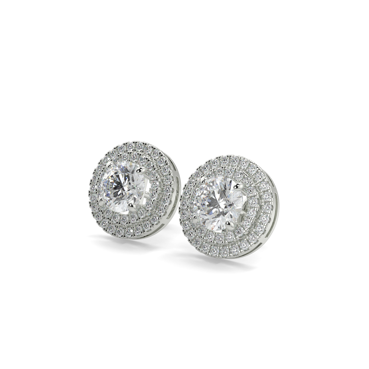 Halo Diamond Earrings
