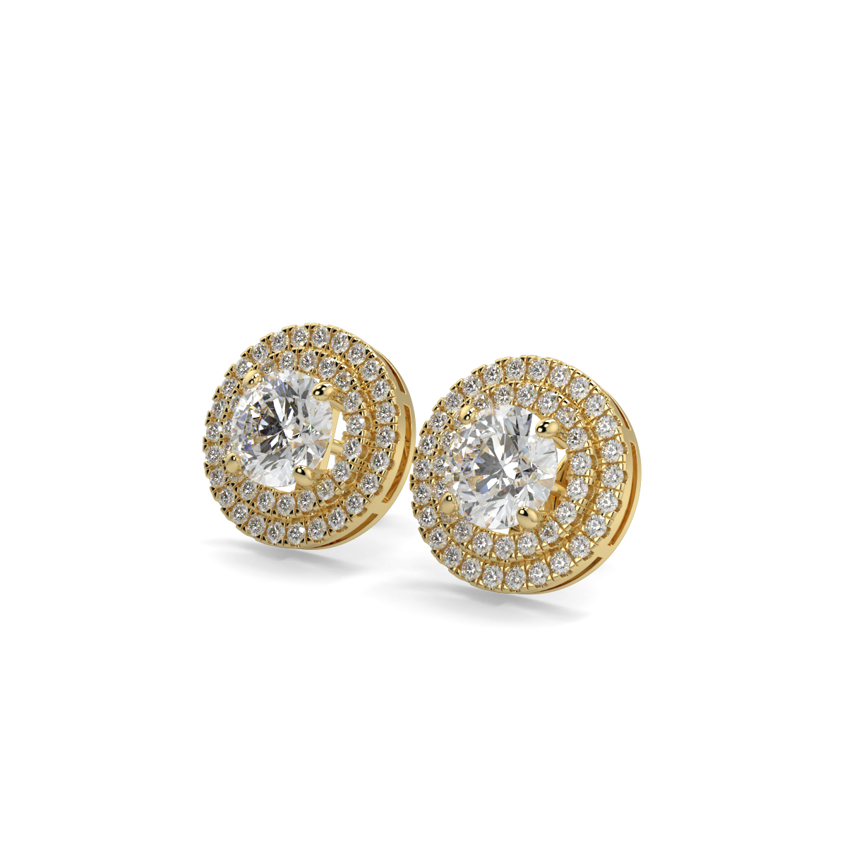 Halo Diamond Earrings