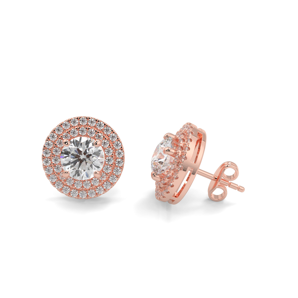 Halo Diamond Earrings