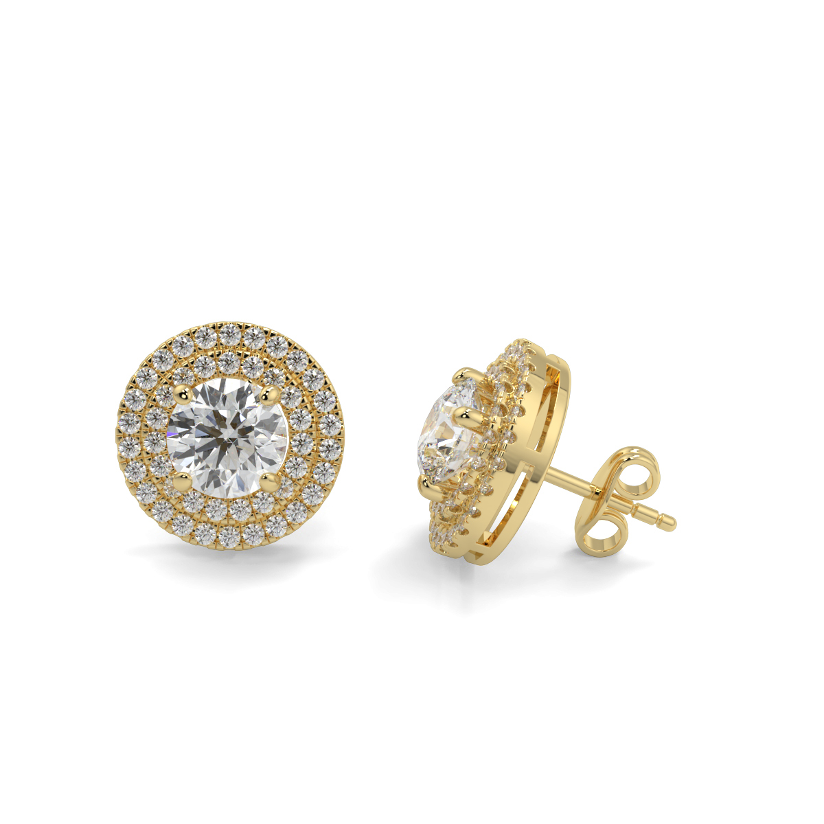 Halo Diamond Earrings