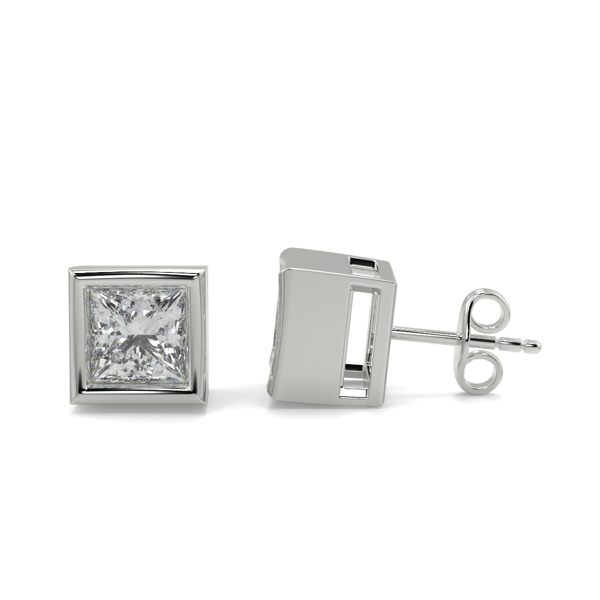 Solitaire Diamond Earrings