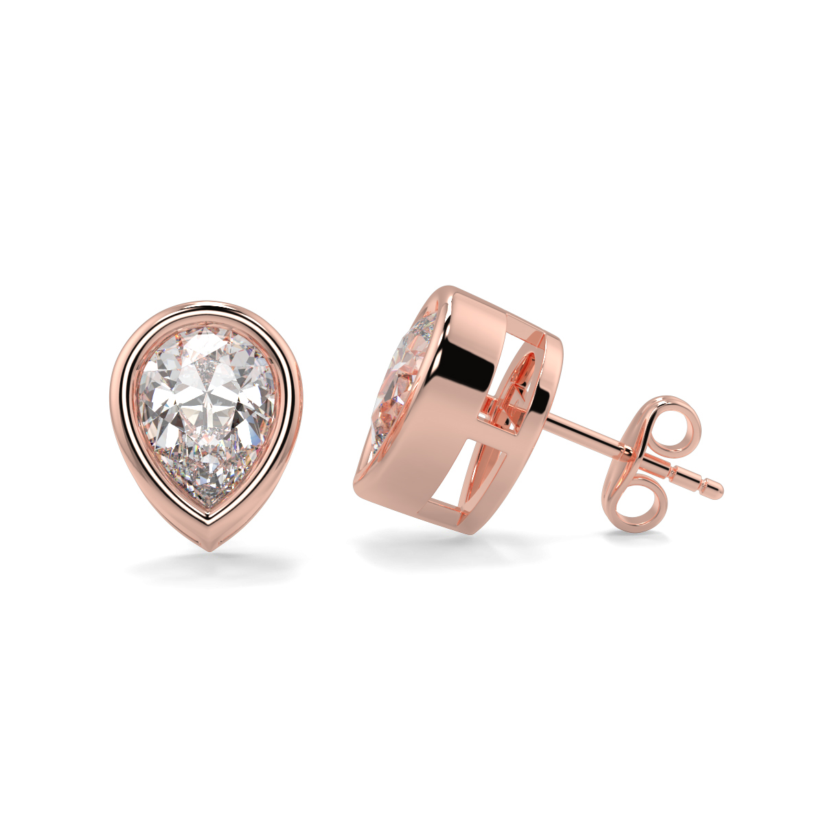 Solitaire Diamond Earrings