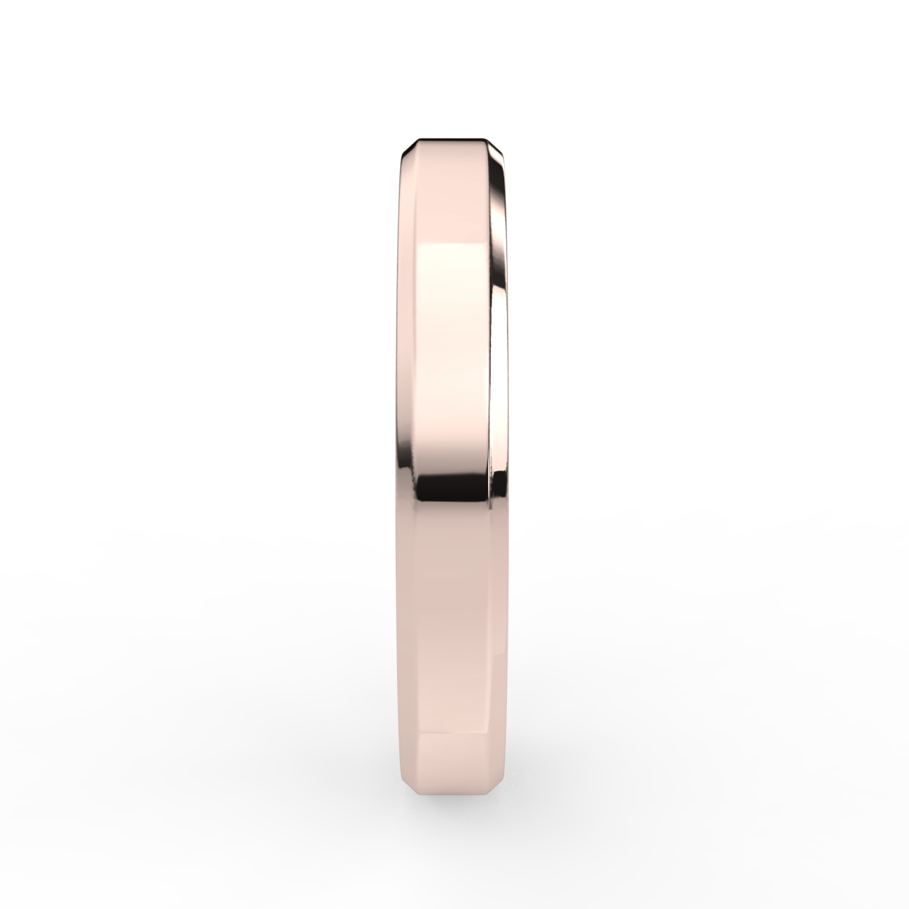 Flat Bevel Plain Wedding Band