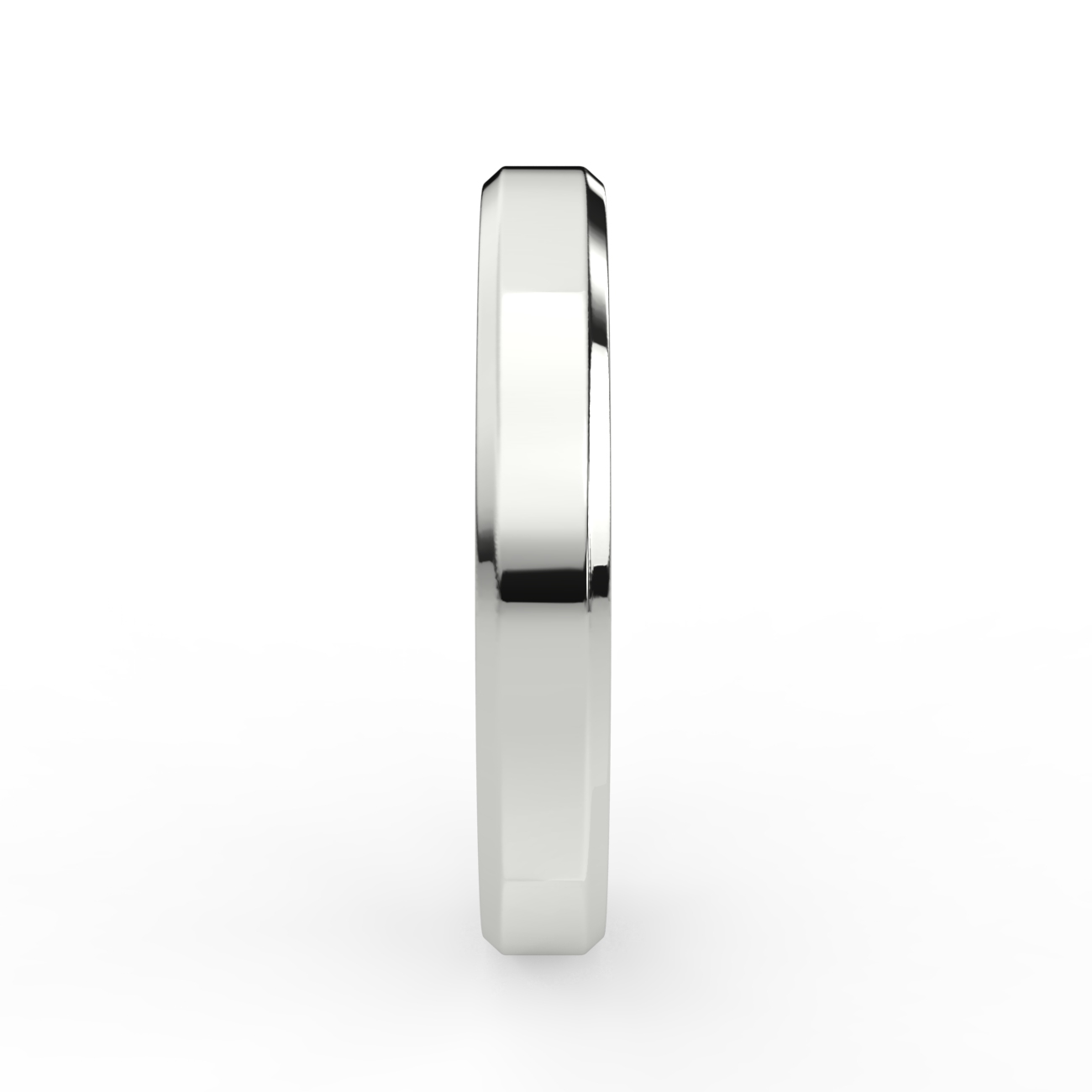 Flat Bevel Plain Wedding Band