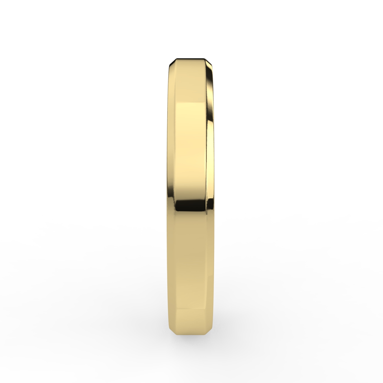 Flat Bevel Plain Wedding Band