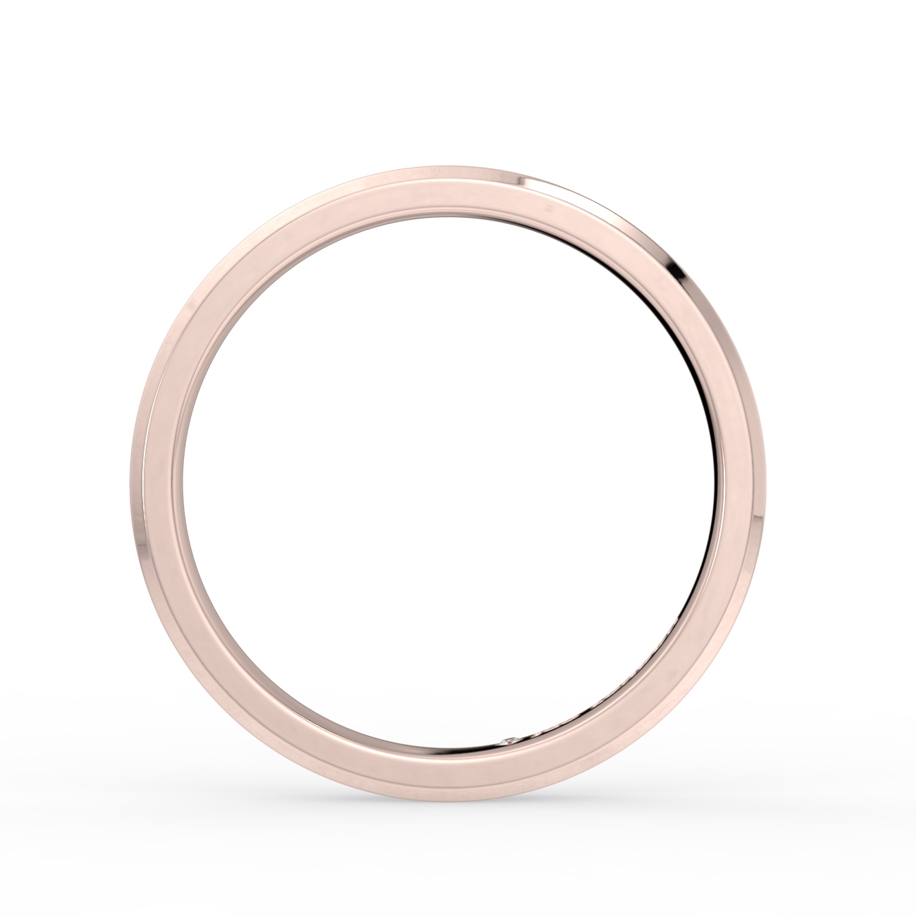 Flat Bevel Plain Wedding Band