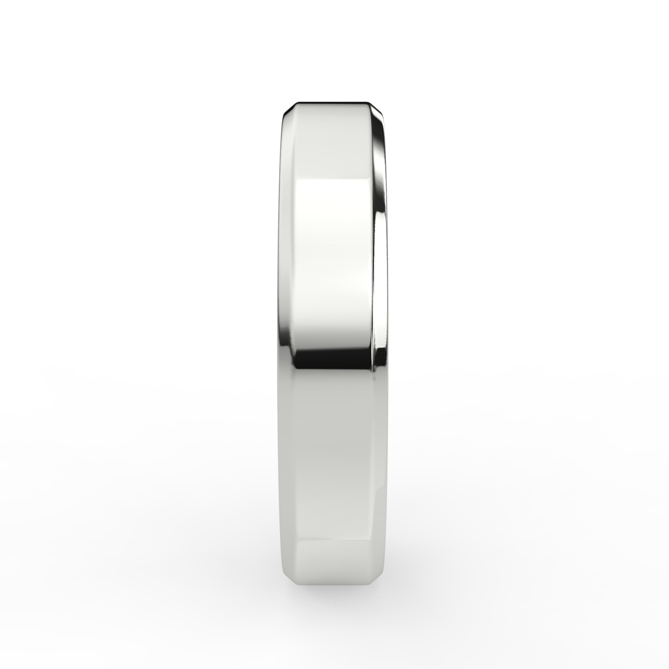 Flat Bevel Plain Wedding Band