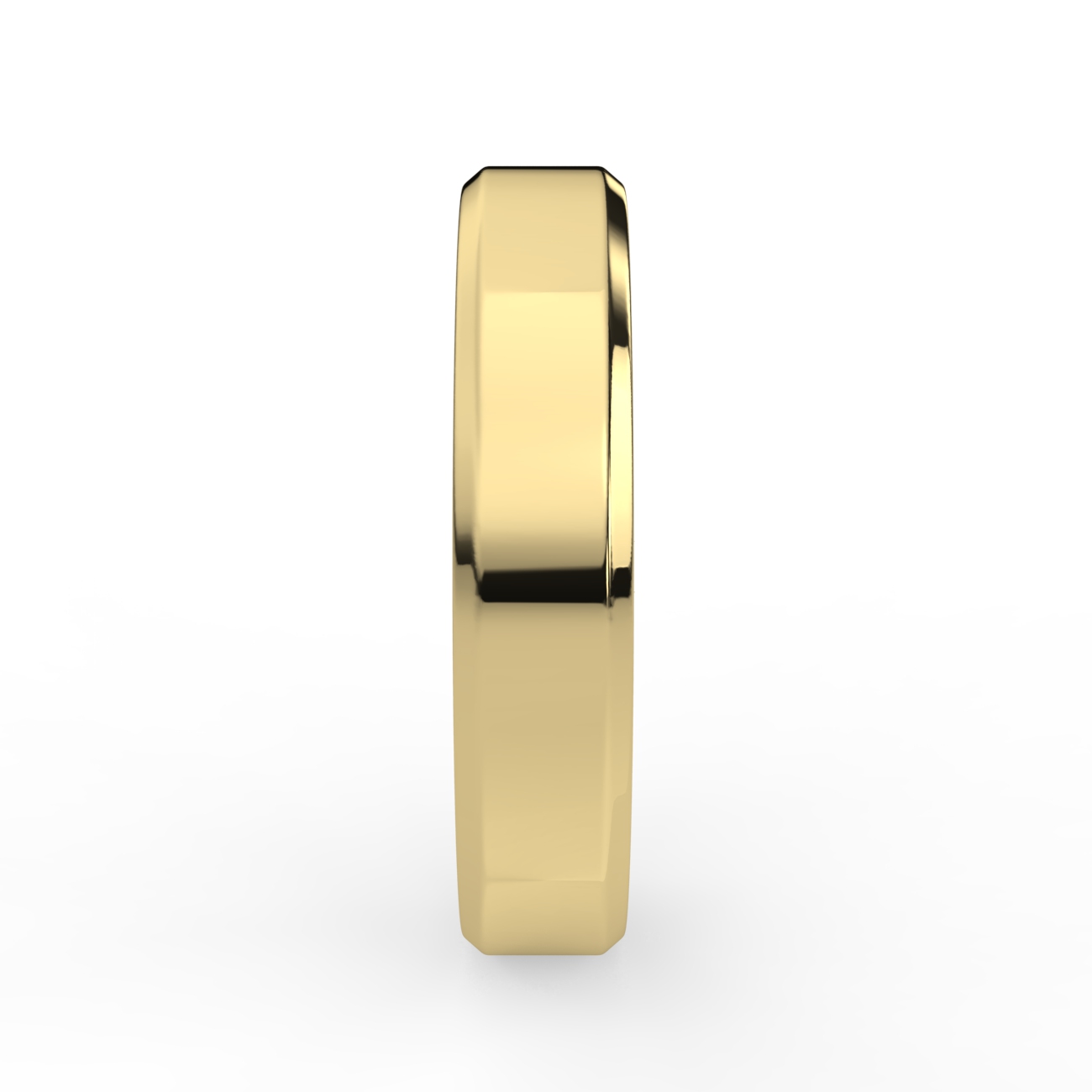 Flat Bevel Plain Wedding Band