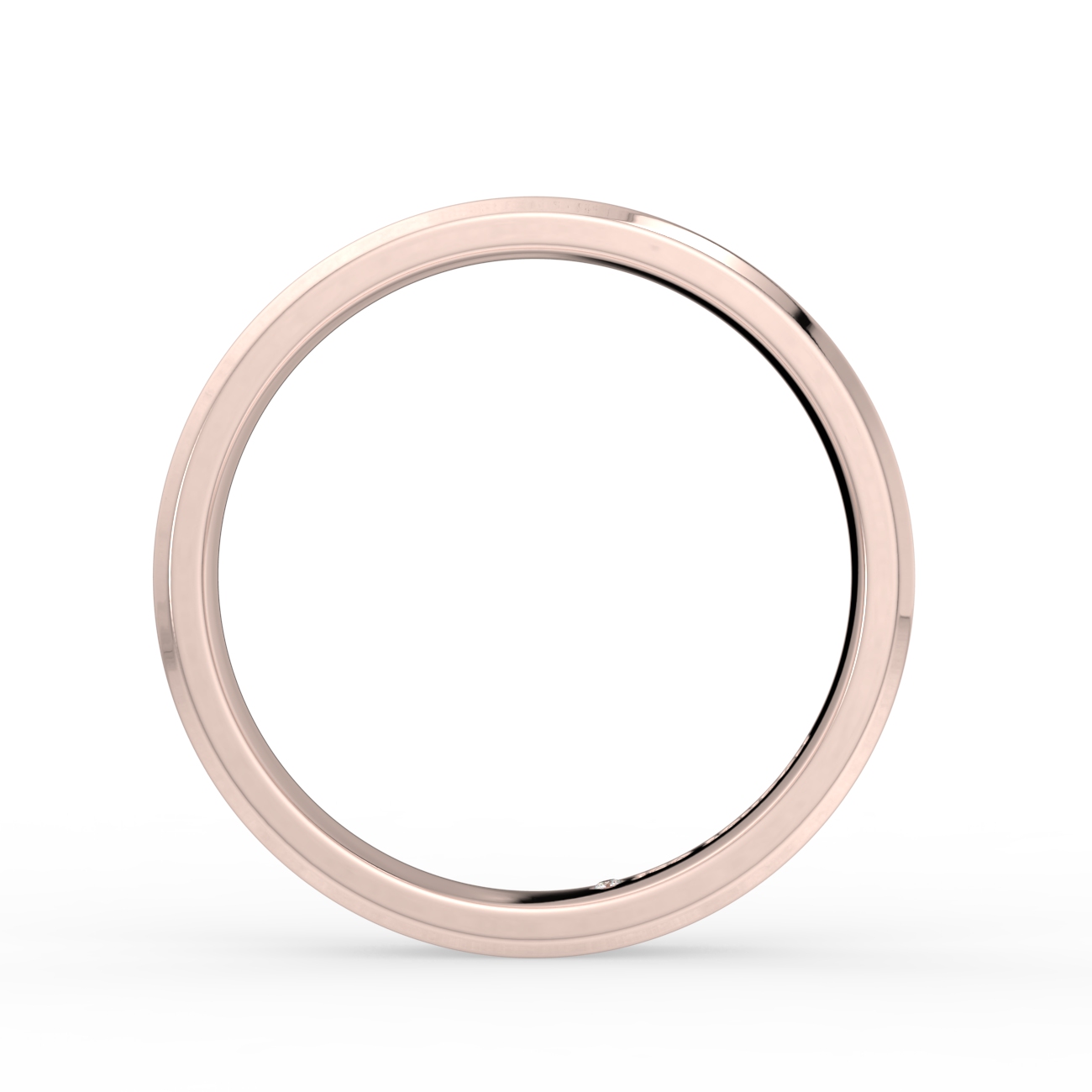 Flat Bevel Plain Wedding Band