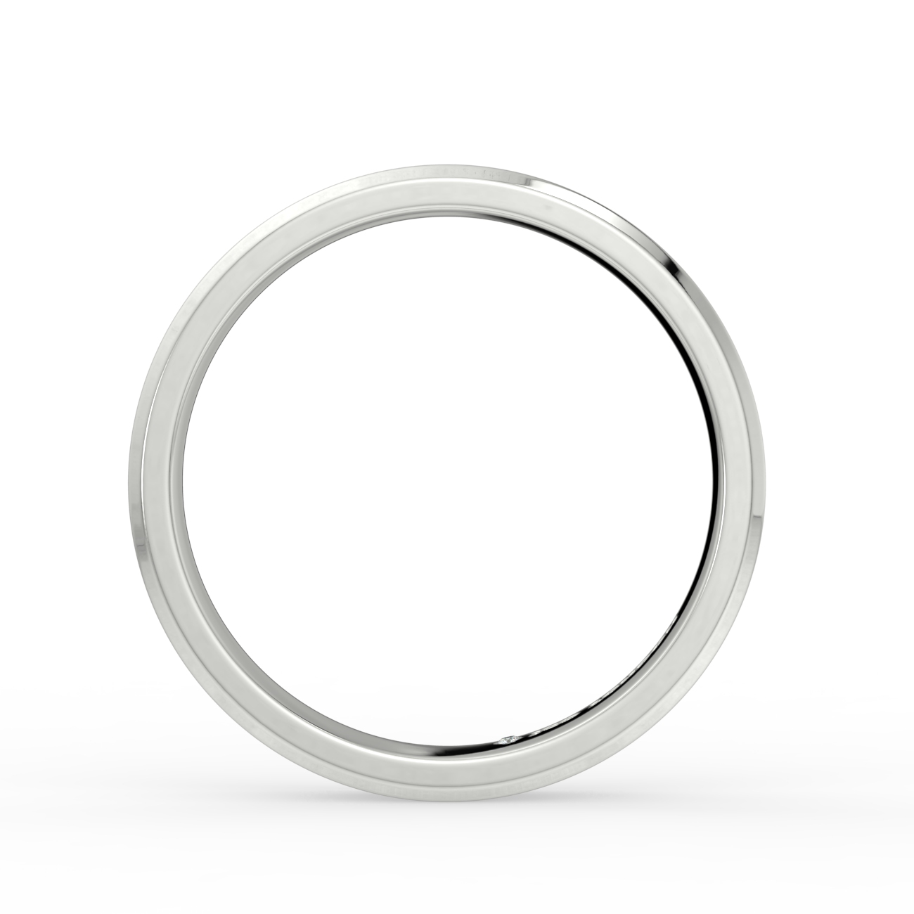 Flat Bevel Plain Wedding Band