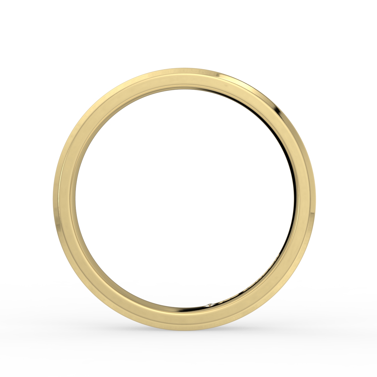 Flat Bevel Plain Wedding Band