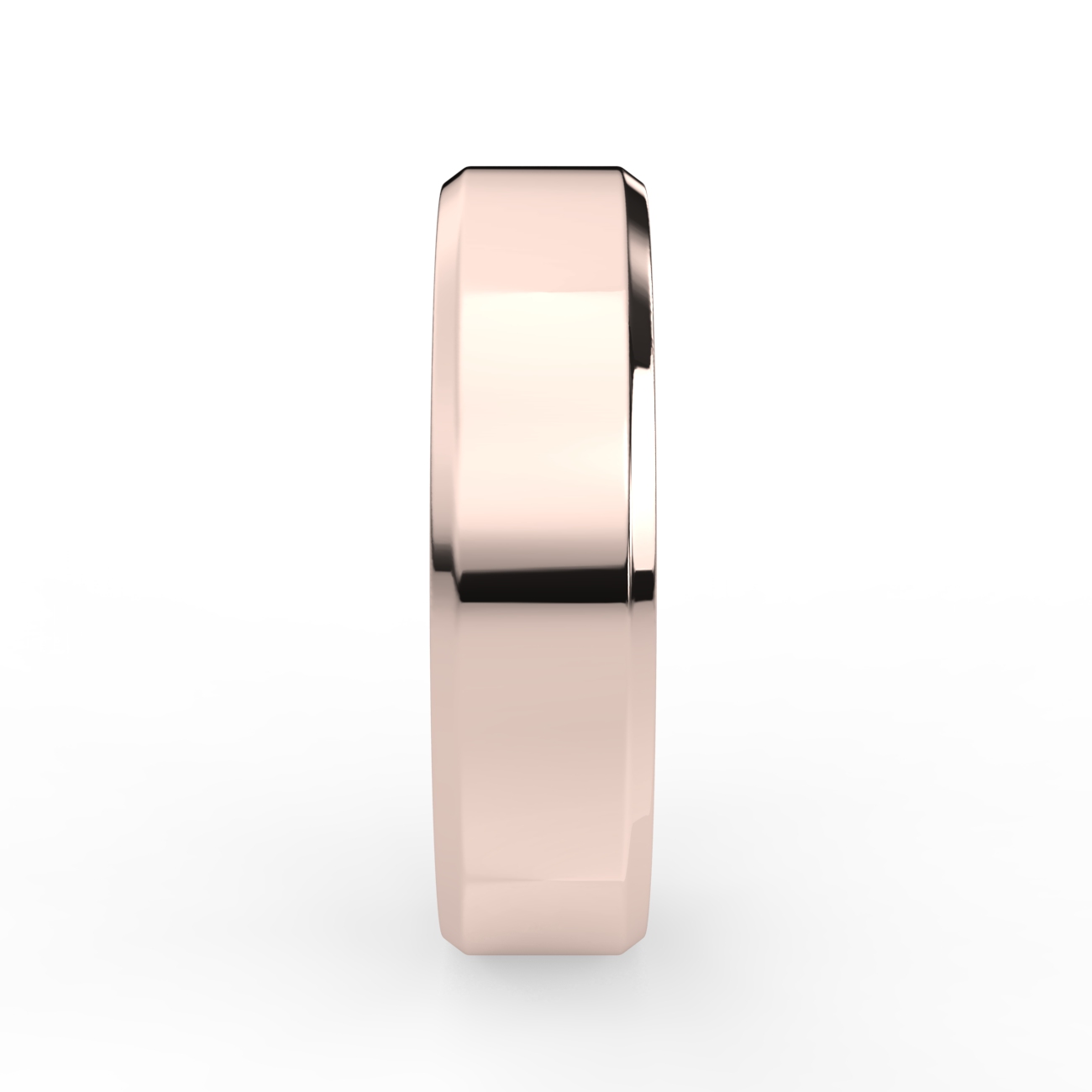 Flat Bevel Plain Wedding Band