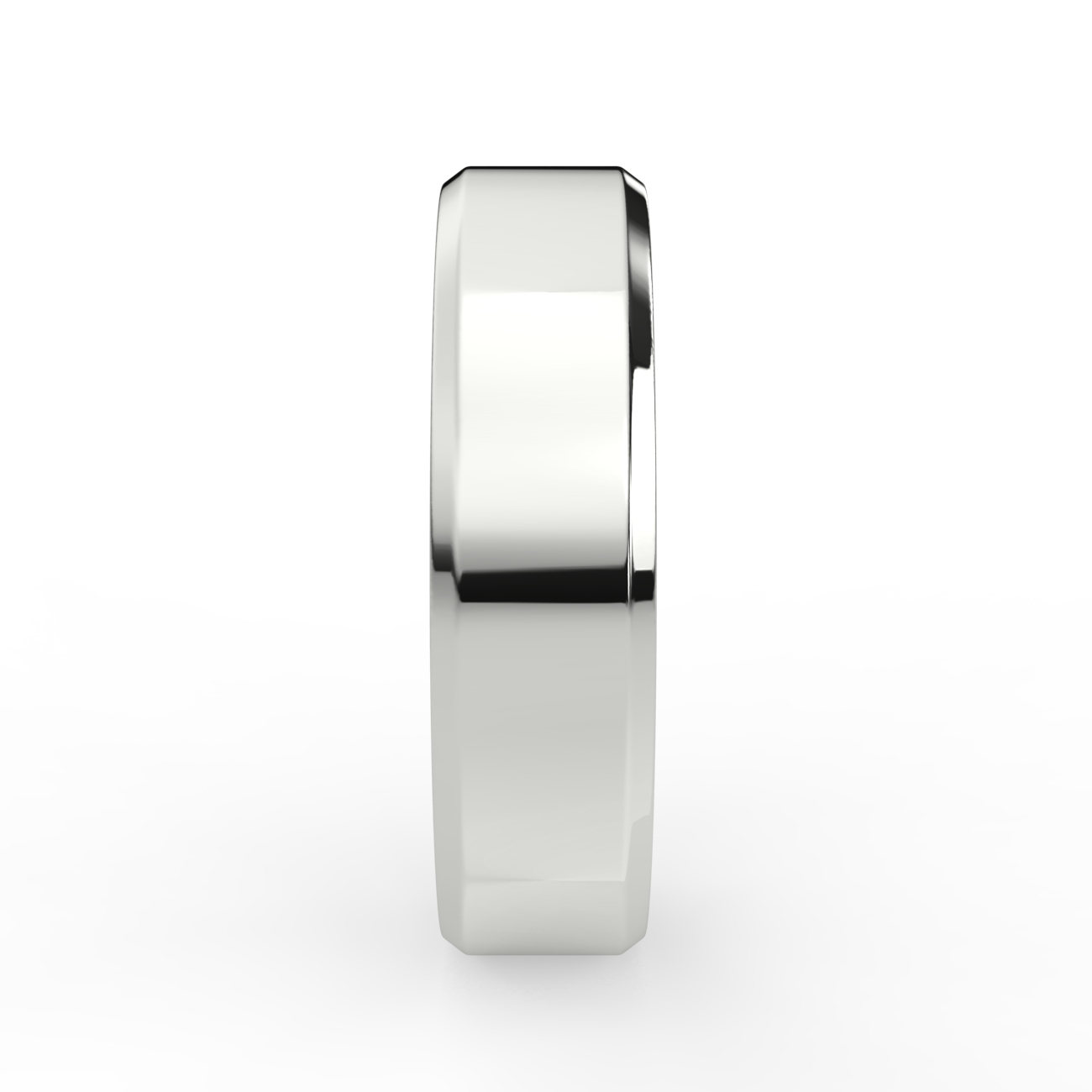 Flat Bevel Plain Wedding Band