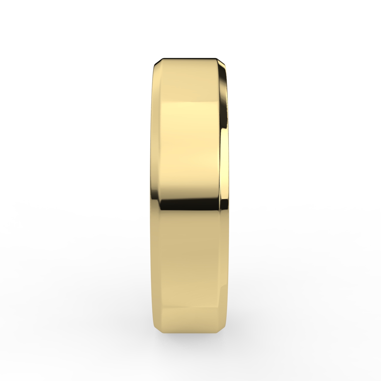 Flat Bevel Plain Wedding Band